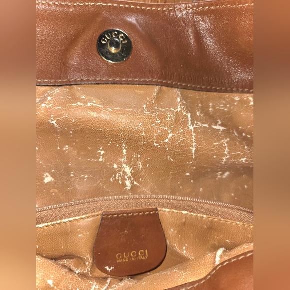 Gucci GM Bamboo Shoulder Bag Leather 2way Cognac - Picture 12 of 12